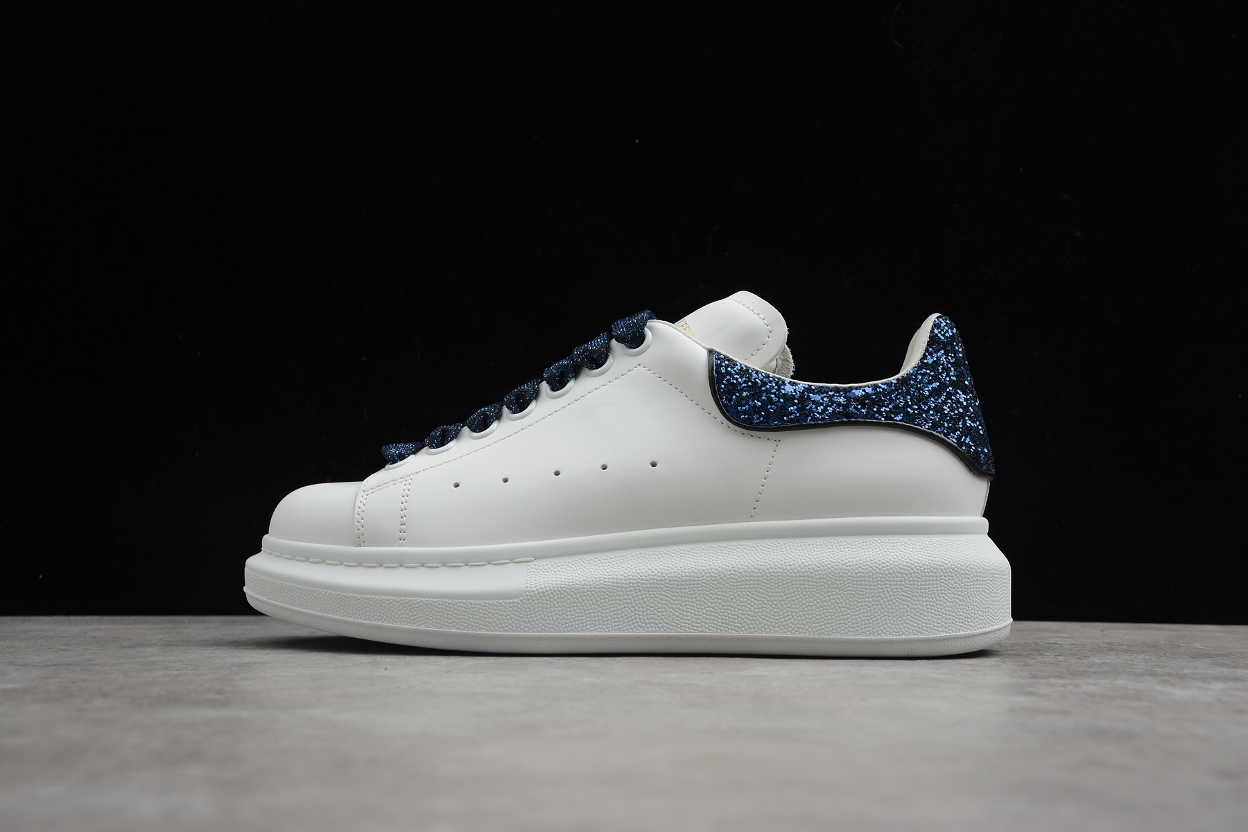 Alex McQ  women sneakers white sapphire blue heel